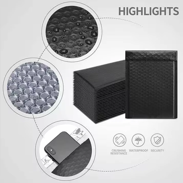 Waterproof padded enelopes bubble mailers customized logo self seal shipping bag custom bubble poly mailer wrap