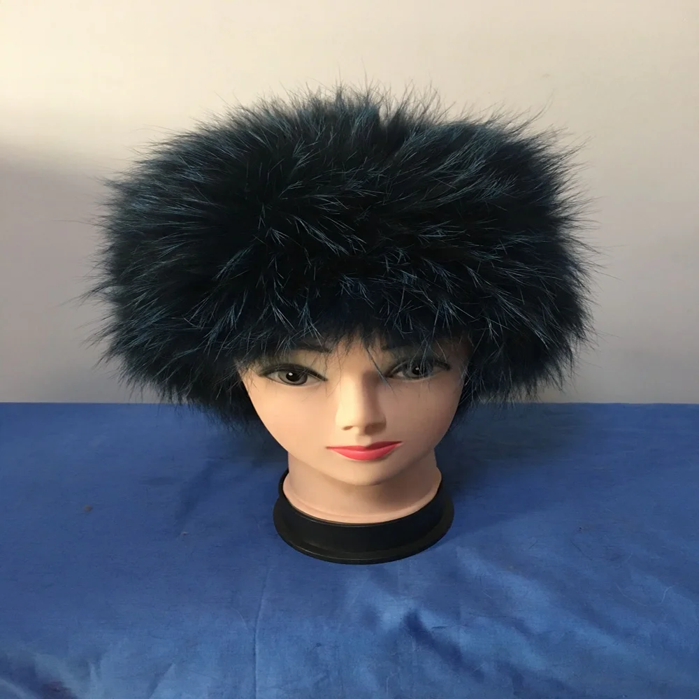 Real Fox Fur Neck Warmer/Stretch Headband For Women Head Scarf For Winter Outdoor Headband Neck Warmer