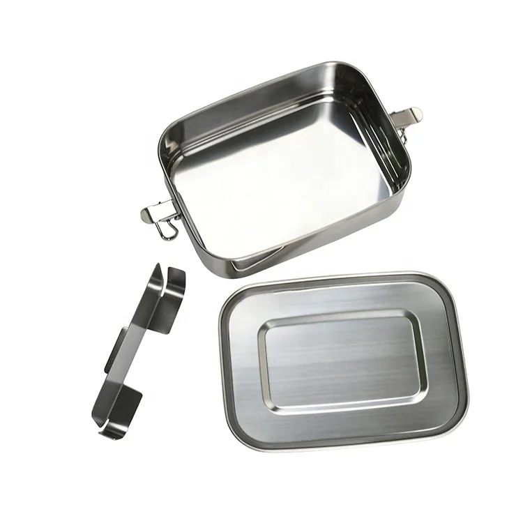 In Stock Stainless Steel Metal Insulated Plastic Lunch Box for bento box