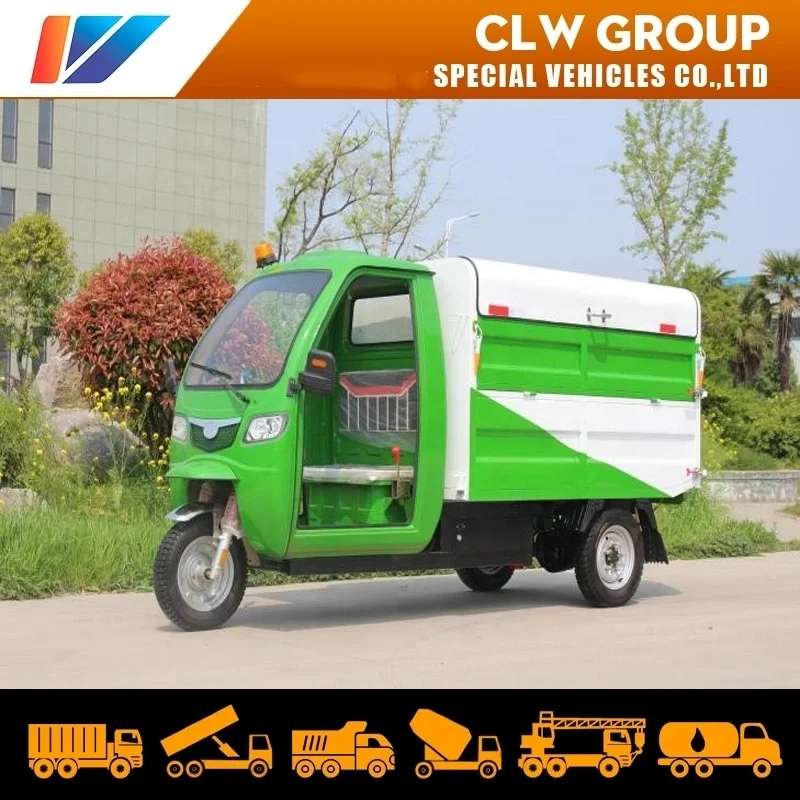 Hot sale 3Wheels Electric Garbage Vehicle 2.5cbm/1ton Tricycle Self Discharging Electronic Refuse Removal Collecting Truck