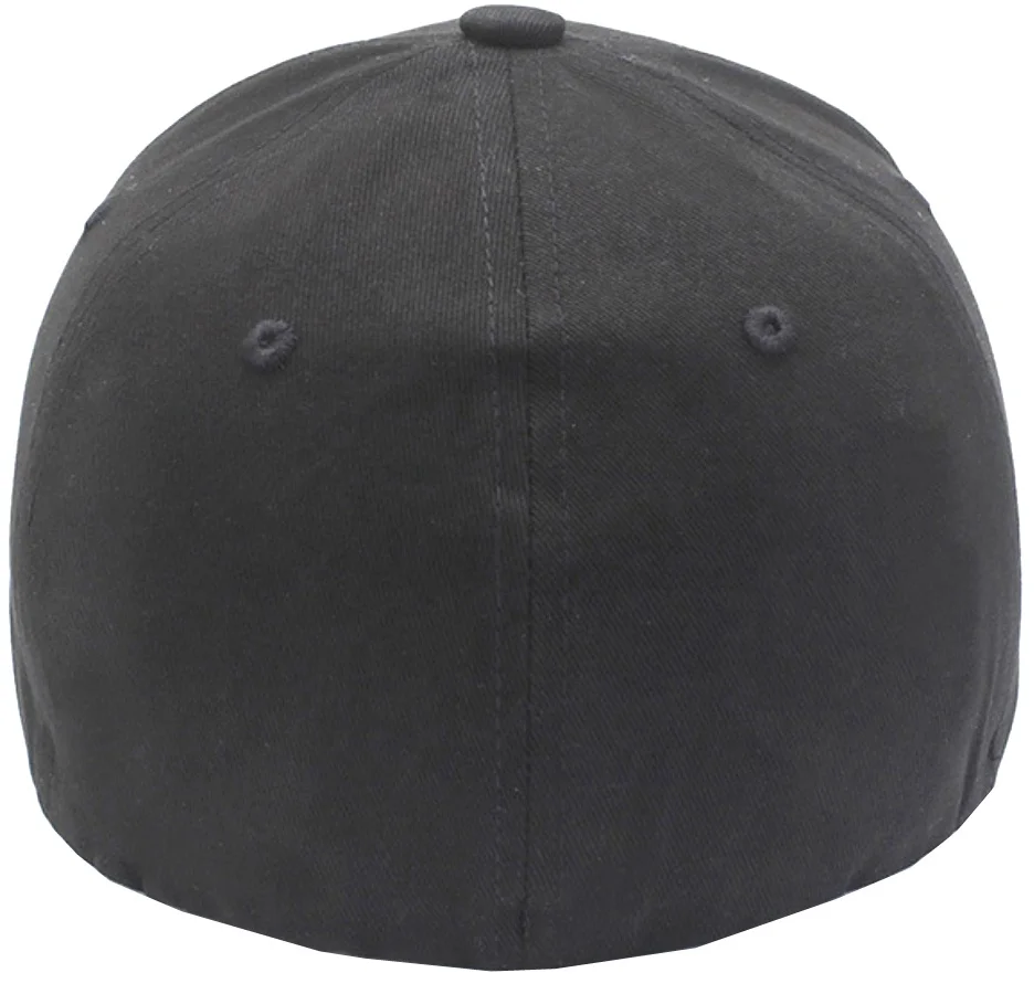 Fashion adult full closure cotton adult plain white black baseball flex fitted hat elastic sweatband hat