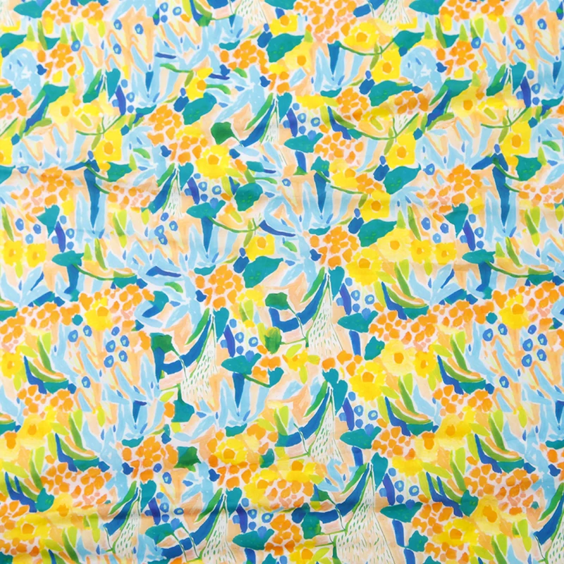 Customized Soft Comfortable 100% cotton twill fabric floral printed fabrics for women and baby clothing