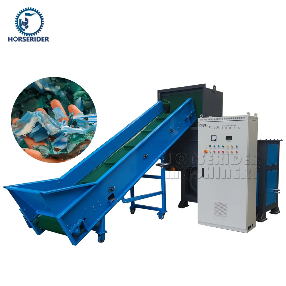 Plastic lumps grinding crushing machine single shaft shredder machine for waste plastic