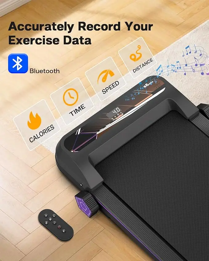 Under Table Treadmill Walking Mat with Incline, 2 in 1 Portable Treadmill with Bluetooth and Remote Control