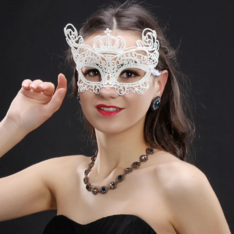 mj249 Factory direct Christmas dance lace shaped white hot selling three-dimensional hollow fun eye