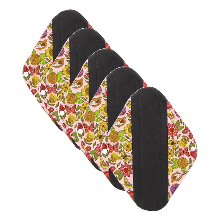 
Small Size Bamboo Charcoal Menstrual Pad Liner Reusable Sanitary Pads 