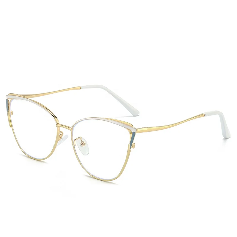 2022 New Stocks Cat Eye Women Wholesale Anti Blue Light  Optical Frame Glasses Spectacle Eyeglasses Eyewear Frames 9740