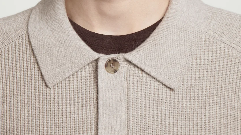 New Custom Man Turn-down Collar Long Sleeve High Quality Rim Hem knitted Sweater 2024 Autumn Vintage Knitted Cardigan For Man