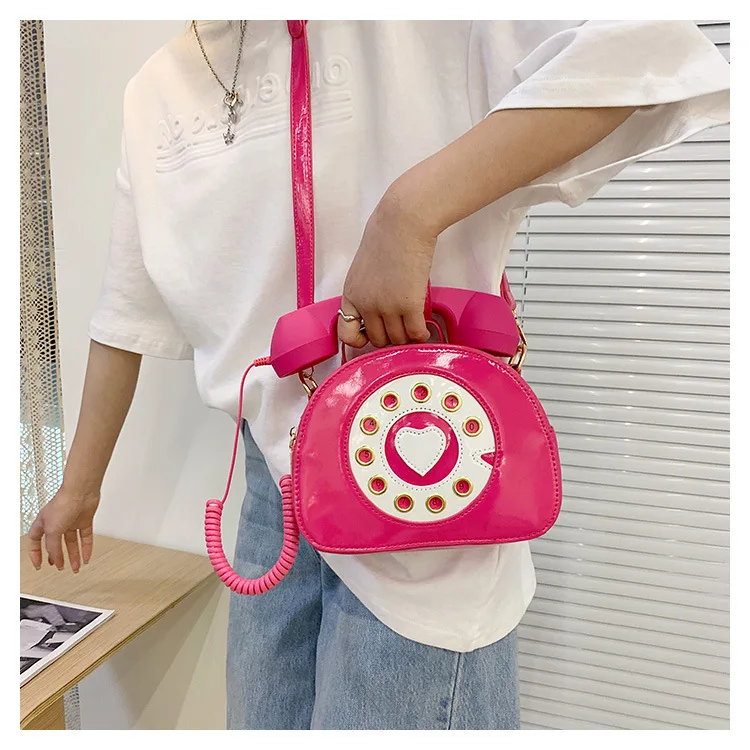 Wholesale Women Crossbody Telephone Shaped Handbags Creative Cute Girls Cellphone Purse Shoulder Bags