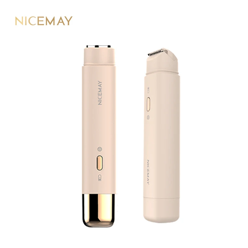 Rechargeable 2 in 1 Body Facial Hair Trimmer Portable Electric Lady Shaver Painless Hair Remover