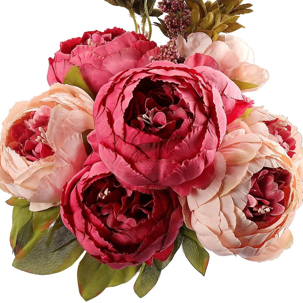 Factory wholesale High quality artificial peony flower bouquet for home wedding party decor