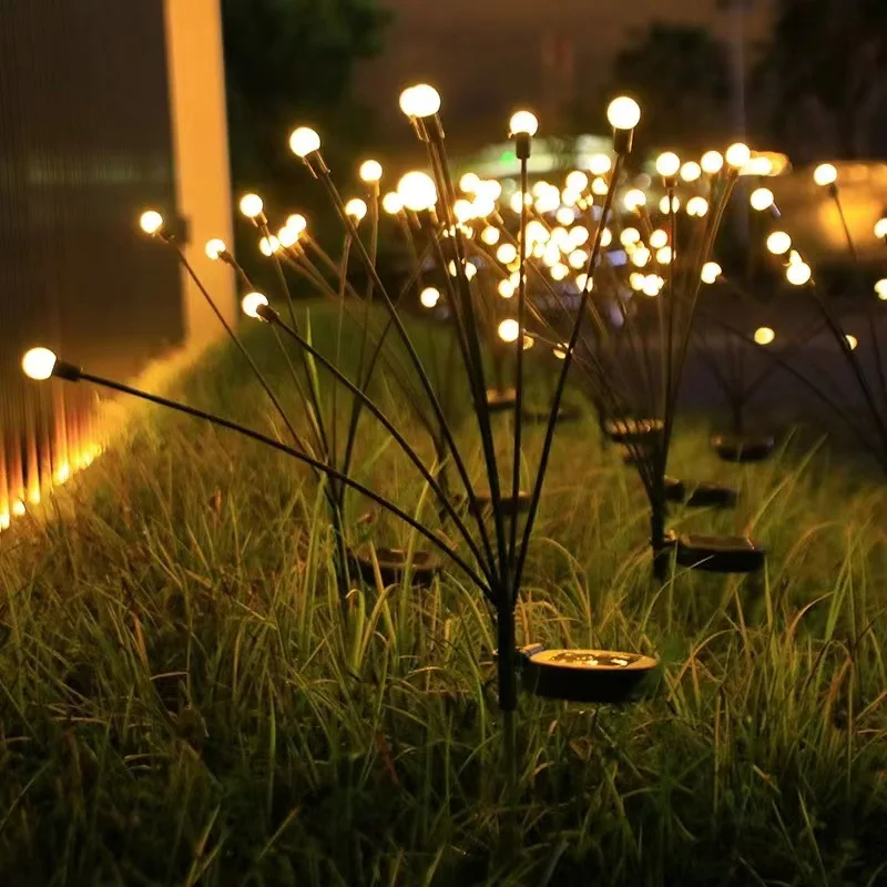Factory Solar Lights Decoration Led Firefly Ground Light Bee Lighting Outdoor Garden Lawn Ground Landscape Nightlight