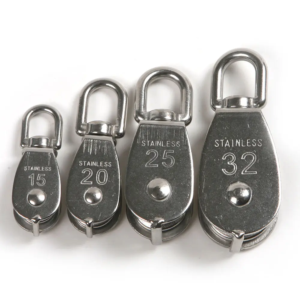 15mm 32mm Factory Sales Stainless Steel 316 Swivel Pulley Block