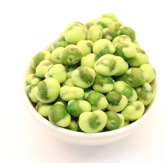 Healthy Snacks to Sell Yellow Wasabi Flavor Green Peas High Nutrition and Protein in Bulk Packing