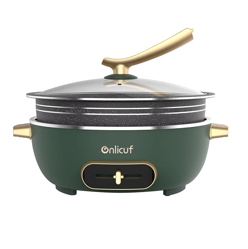 Best Selling Pot 5L Multi function Steak Fried Pan Electric Multi Cooking Pot hot pot frying stir-frying soup electric skillet