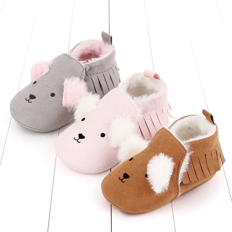 
Popular cute warm winter with plush inside baby boots high quality for girl 