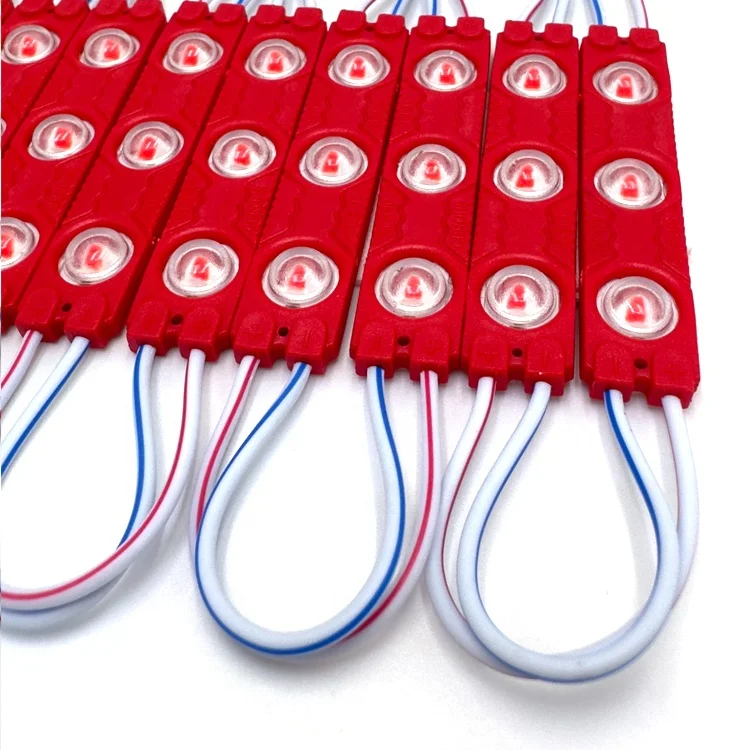 12v 3 Light Sign Lens 1.5W SMD 2835 Module Lamp Board Back Injection LED 6013/6113 B