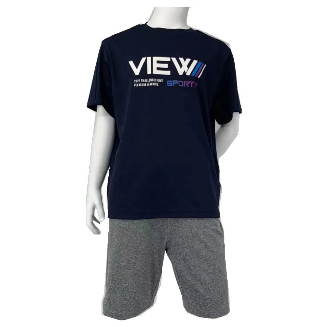 Coolmax Boys Short Sleeve T-Shirt 100% Polyester Spandex Boys Shorts Custom Printed Boys Suit