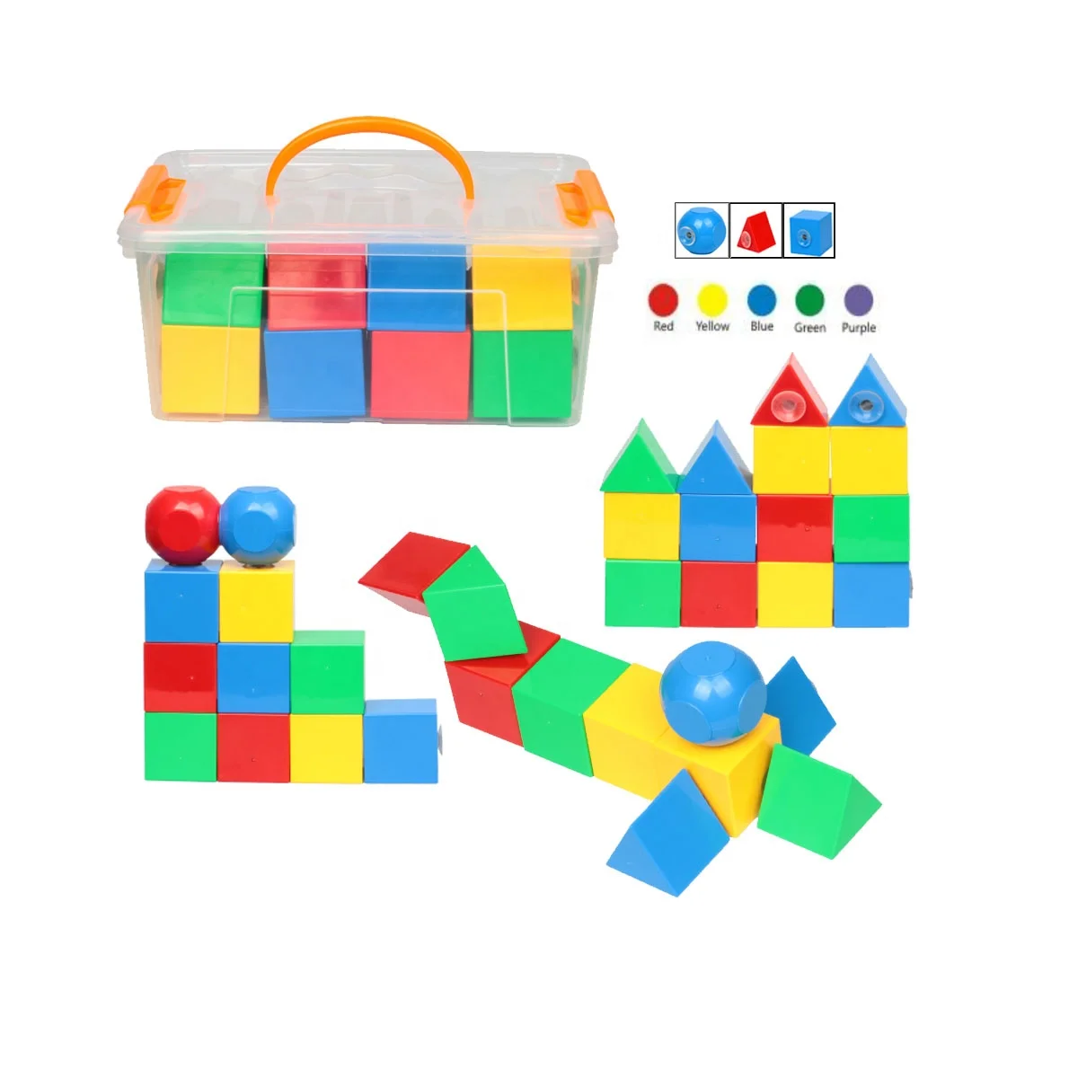 Plastic educational sucker cube block toys for kids gifts