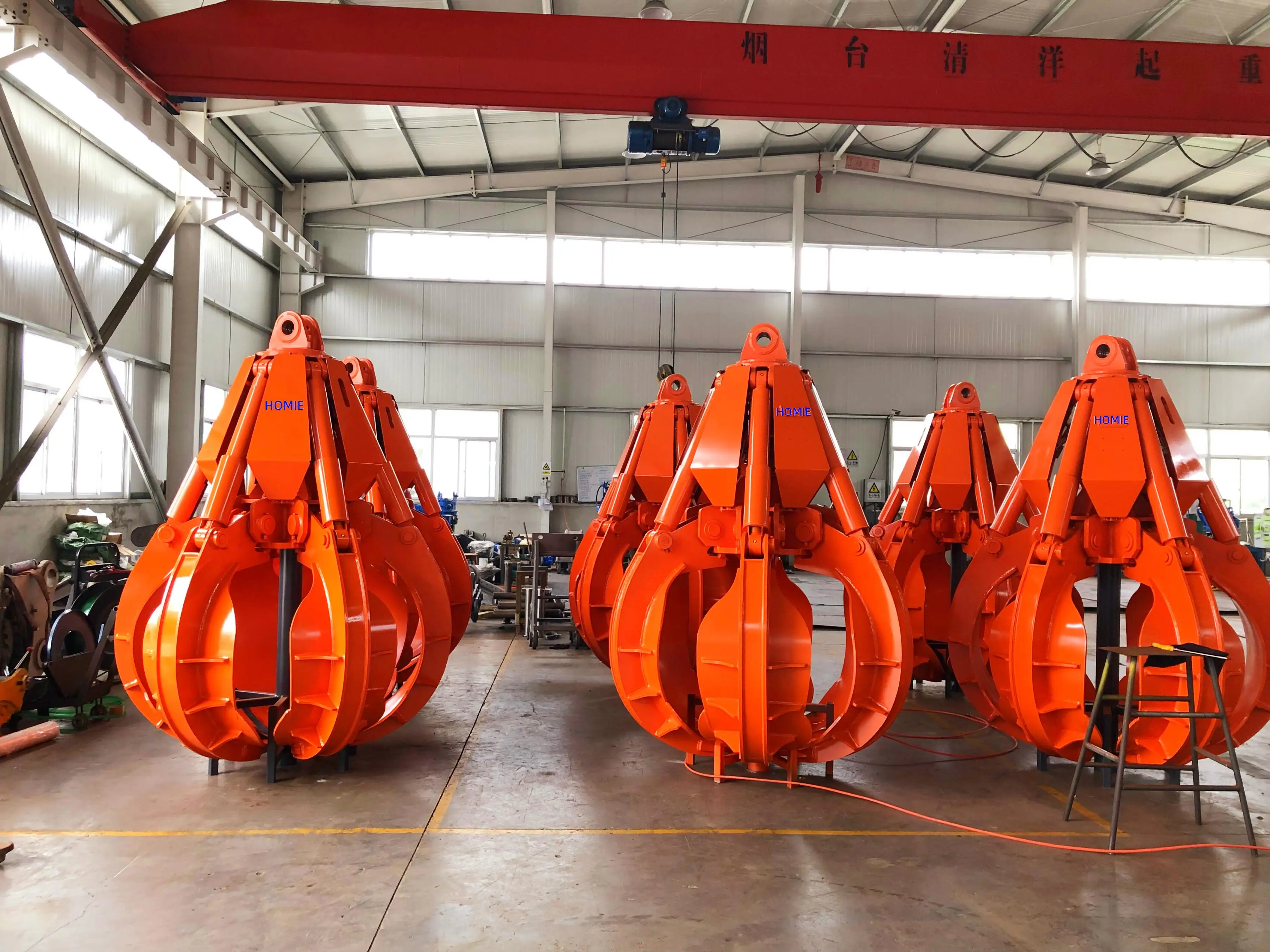 Brand New Material Handler Used Five-Tine Scrap Grab for Scrap Metal Recycling in Scarp Yard