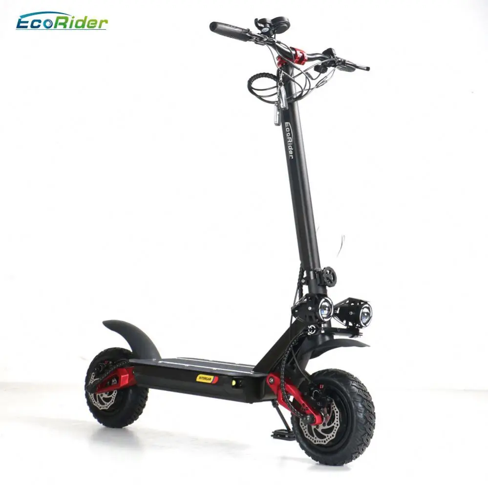 
Ecorider E4-9 Max 60V Dual Motor Electric Scooters, Foldable Electric Scooter with Angel Eyes Led Lights for Adult 