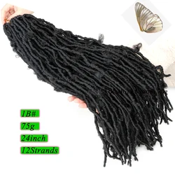 Мягкие вязаные крючком косички, синтетические волосы, натуральные спутанные бабочки, локоны, вязаные крючком волосы для женщин