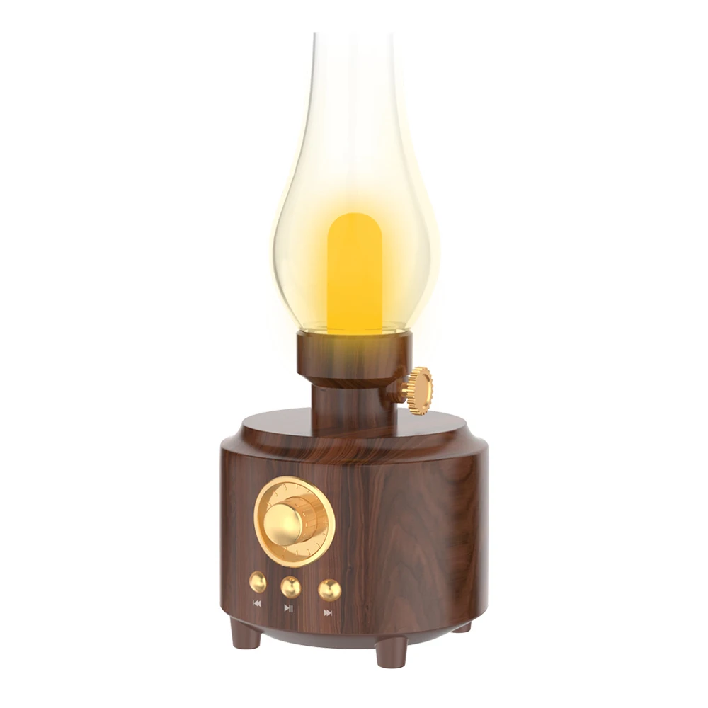 Unique Kerosene Lamp Vintage Small Multimedia Mini Retro Wireless Speaker with Fm Radio