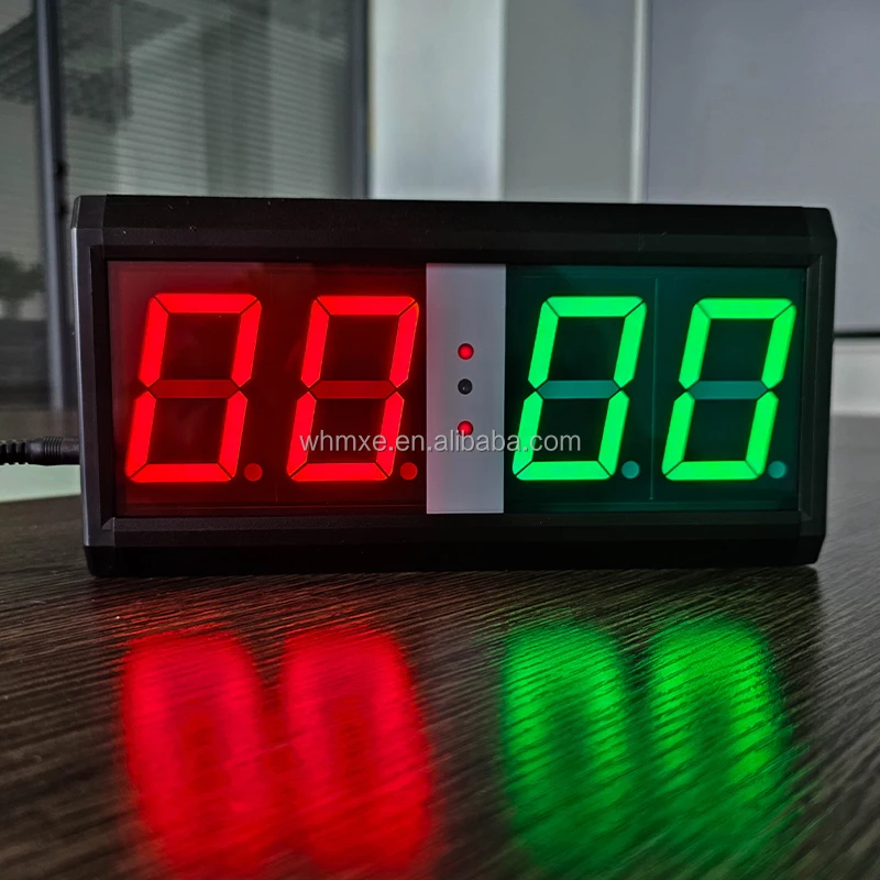 Indoor Scoring Game Durable Aluminum Alloy Housing Push Button Adjust LED Digital Scoreboard