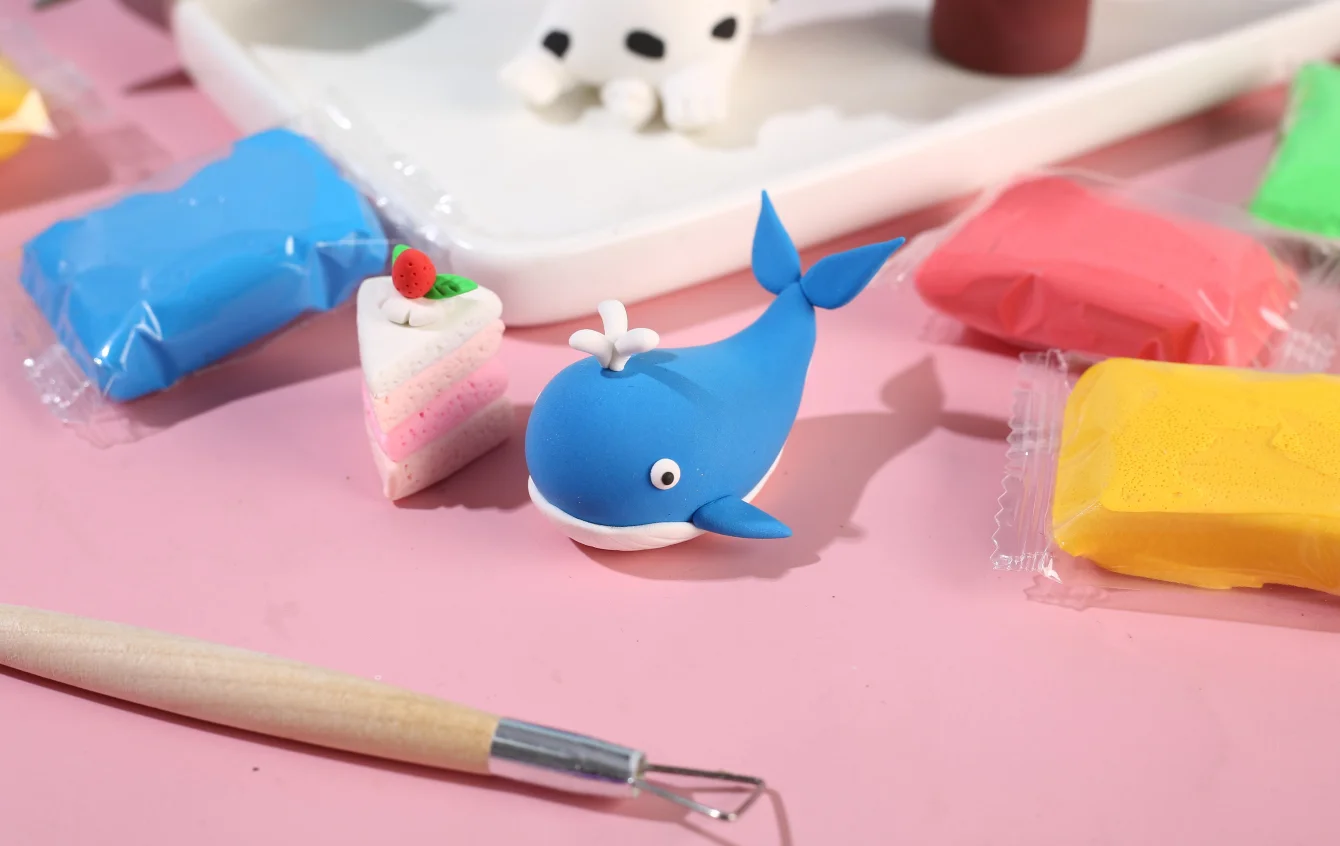 48 Colors Oven Bake Modeling Clay dough & Slime Set Art  Polymer Clay Kit with 5 Sculpting Tools Ultra Light Clay