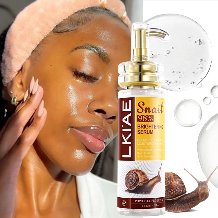 Wholesale Snail 98 Face Serum Powerful 5 In 1 Anti Aging Kojic Acid And Arbutin Skin Care Essence Facial Whitening Snail Serum