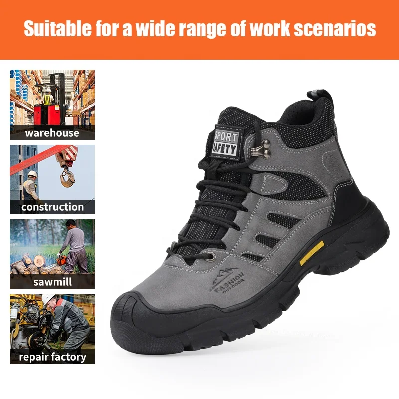 Factory direct supply Working boots high-cut multifunctional  waterproof industrial safety boots