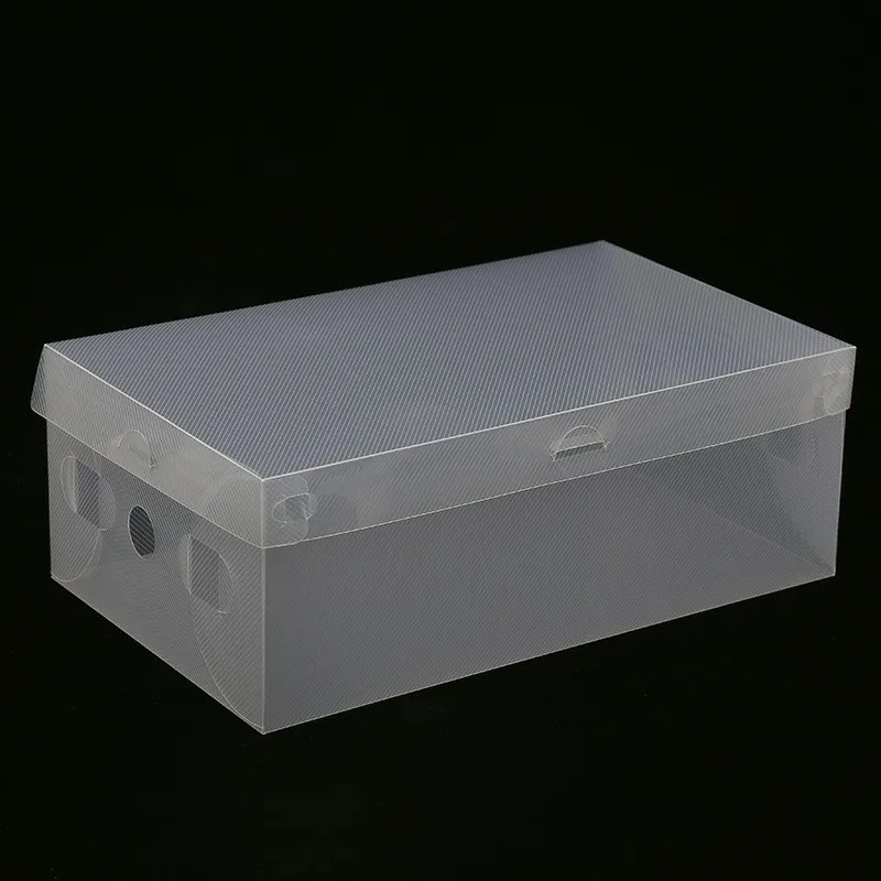 GONHUA Custom Sports Sneakers Organizer Stackable Shoe Storage Container Box Plastic PP Transparent Shoe Box With Logo Packaging