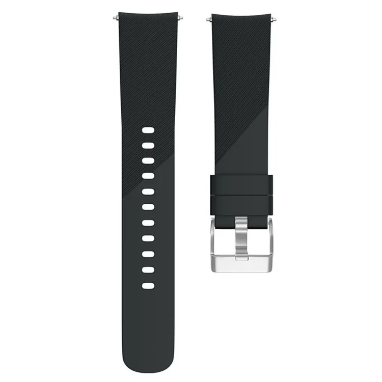 20mm Metal Buckle slanted texture Silicone Watch strap band for watch active