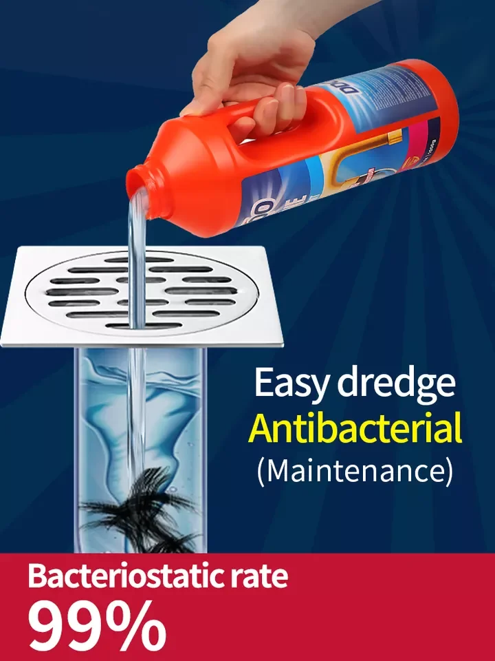 Powerful Drain Liquid Cleaner Sewer Toilet Clog Remover for bathroom/kitchen