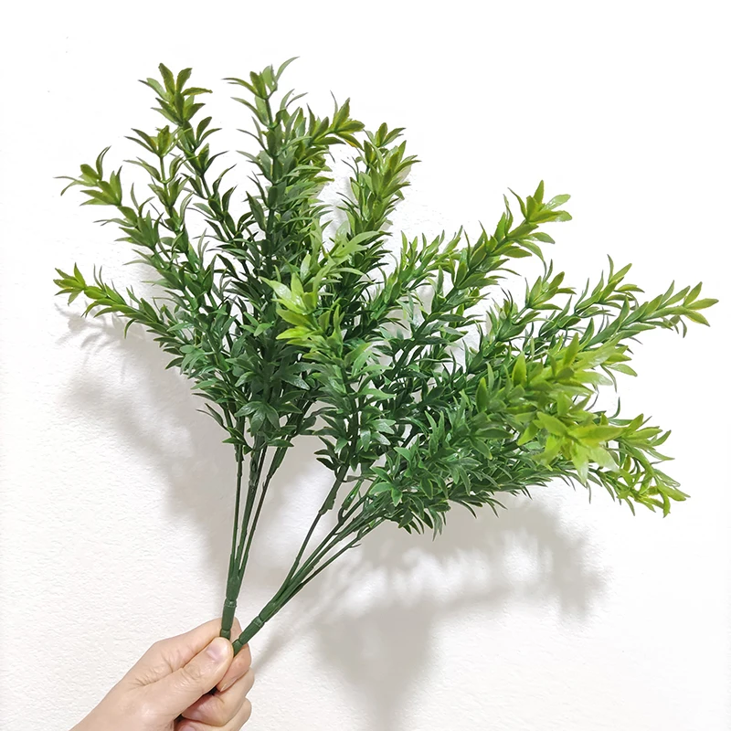 Wholesale Faux Greenery Stems Decorative Artificial Grass Bush New Water Artificial Plant