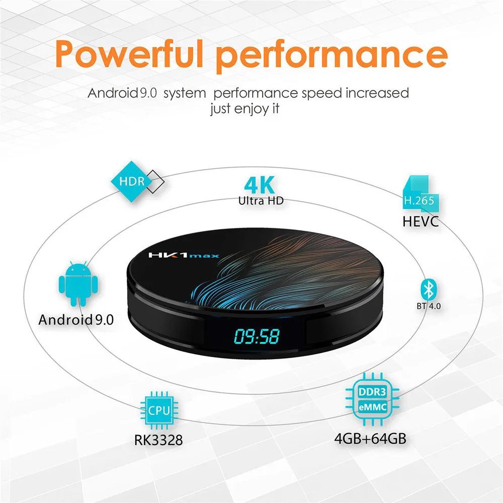 HK1 MAX Smart Android 11 TV Box  RK3318 4GB RAM 64GB 32GB ROM 2.4G/5G Wifi BT 4.0 RK Quad Core Set-Top Box