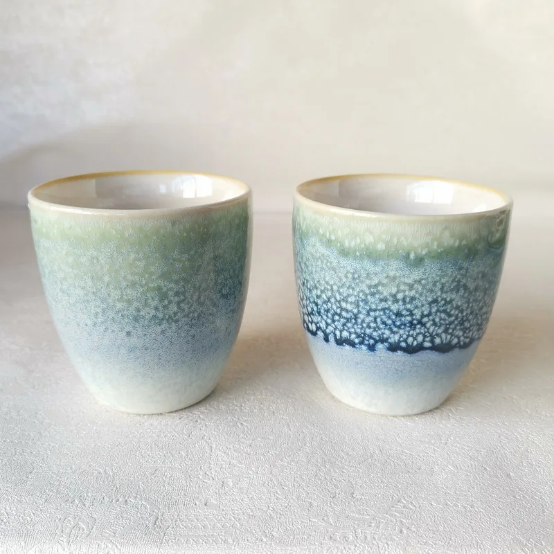 
Japanese and Korean style tea cup unique reaction handmade ceramic coffee cups 