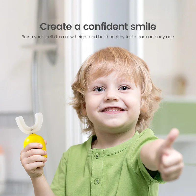 Персонализированная розовая электрическая ультразвуковая зубная щетка для детей