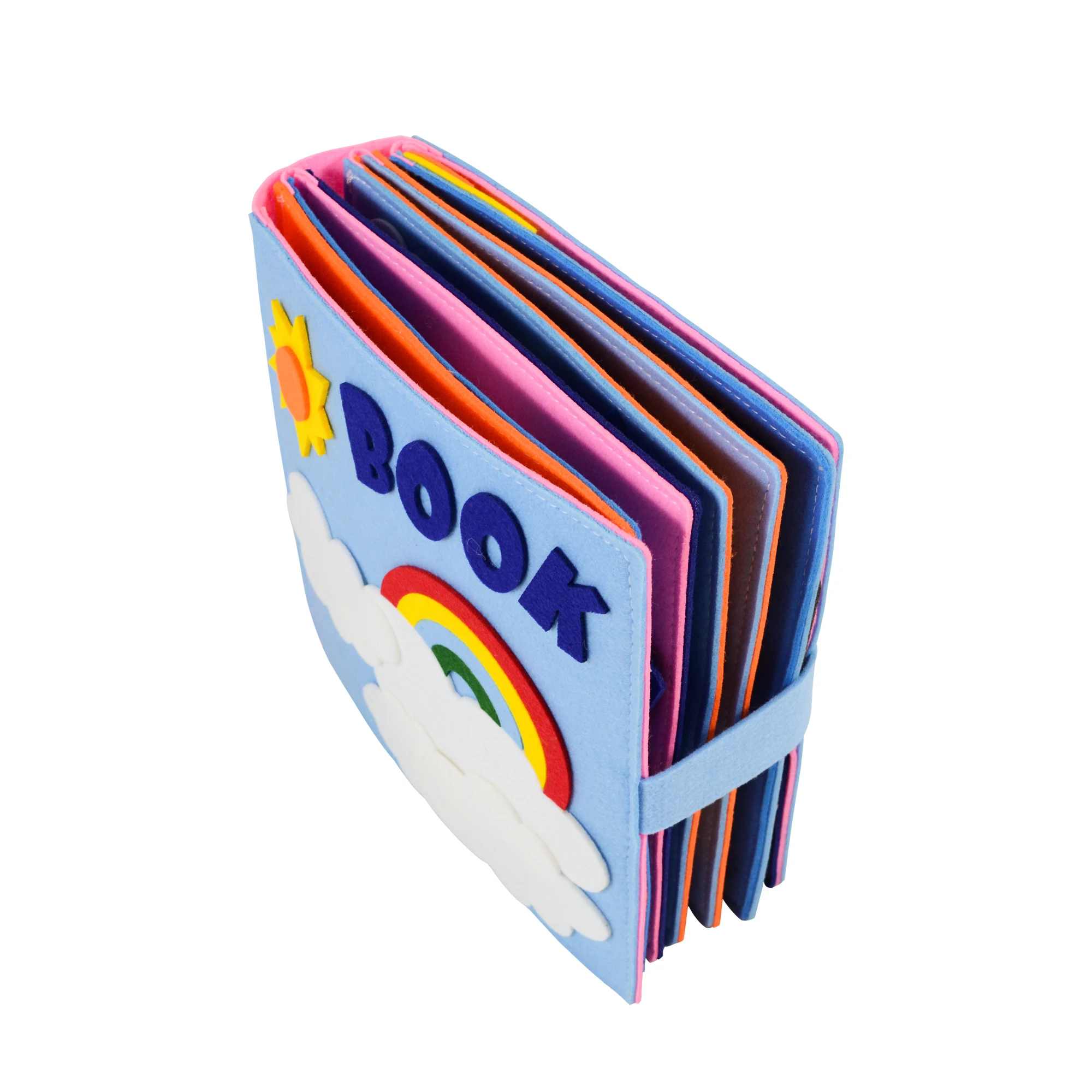 Edusense Ягнится фетровые Тихая книга игрушка для ребенка жираф 3D ткань занят книги детей возрастом до 3 лет маленьких мальчиков/девочек сенсорные активности мелкой
