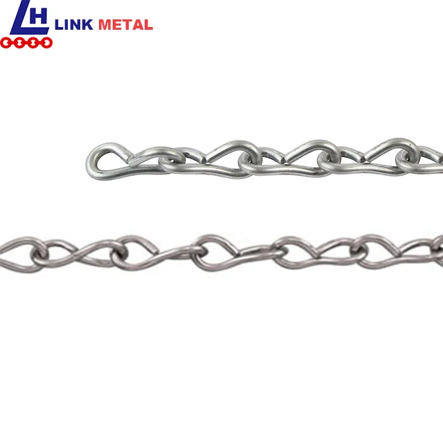 2.8mm Chain Factory Supply Galvanized Or Stainless Steel Weldless Standard Single Jack Chain