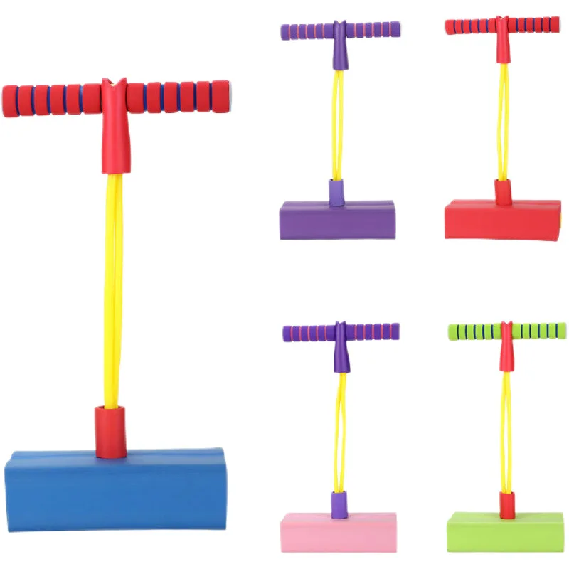 Children Growing Bounce Sense Training Pogo Stick Jumper Tall Foam Frog Toy Jumping Stilts Shoes Sport Outdoor Toys For Kids