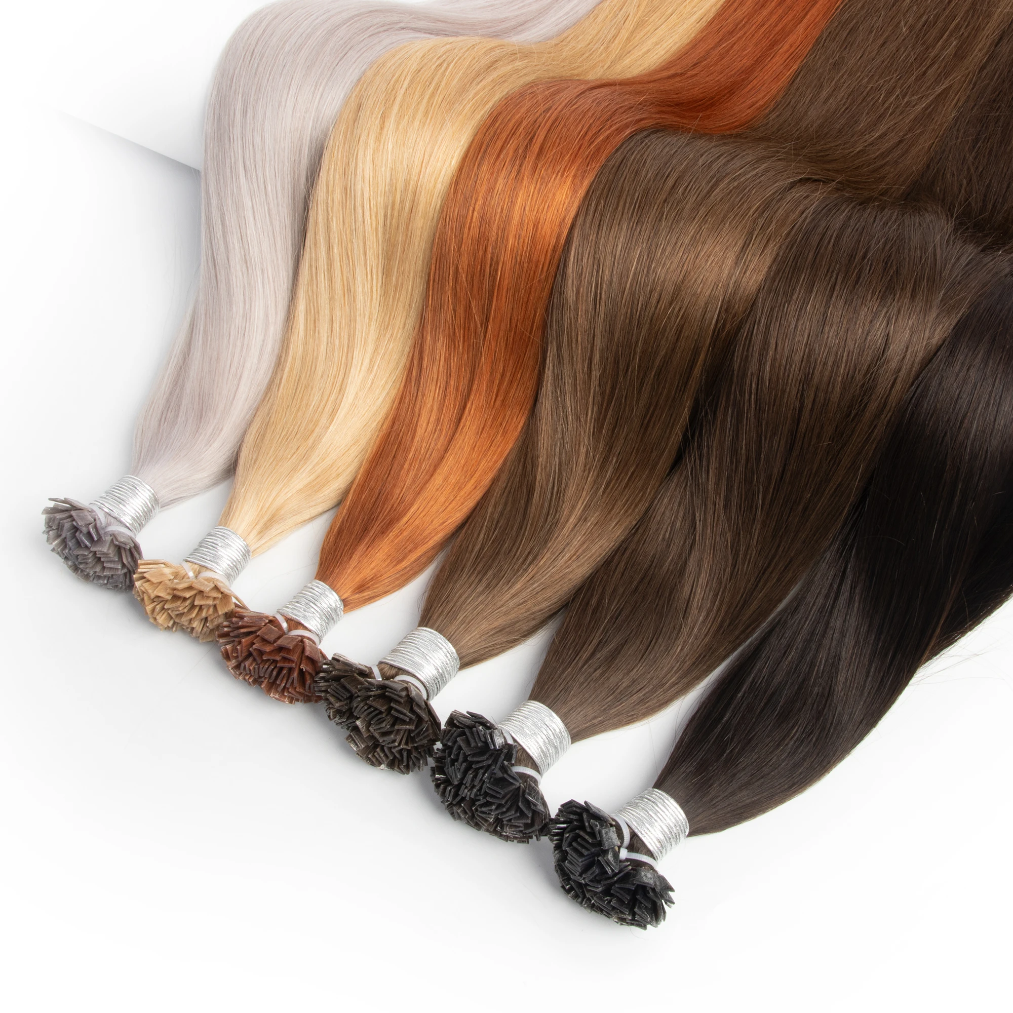 Unprocessed #613 flat tip Pre-bonded Russian human keratin raw virgin Italy heathy glue blonde K tip hair extension