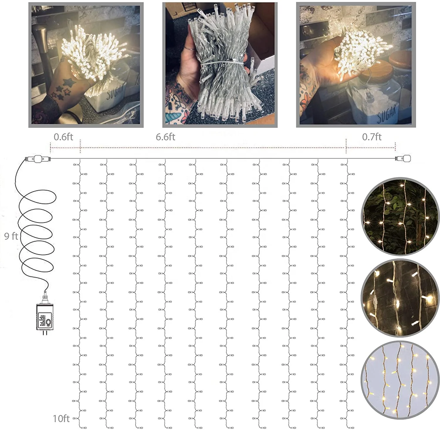 Christmas party wedding Ceiling led curtain light outdoor curtain led christmas lights led outdoor string lights