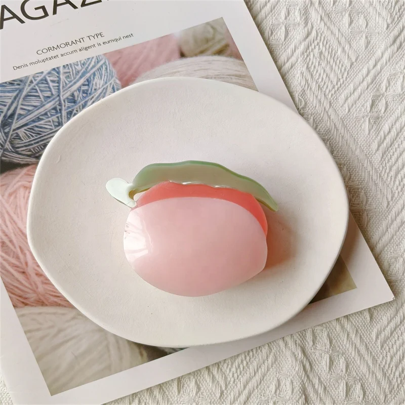 2022 fashion Acetate hair claws plant fruit hair claw clips for pear watermelon-banana and peach shape