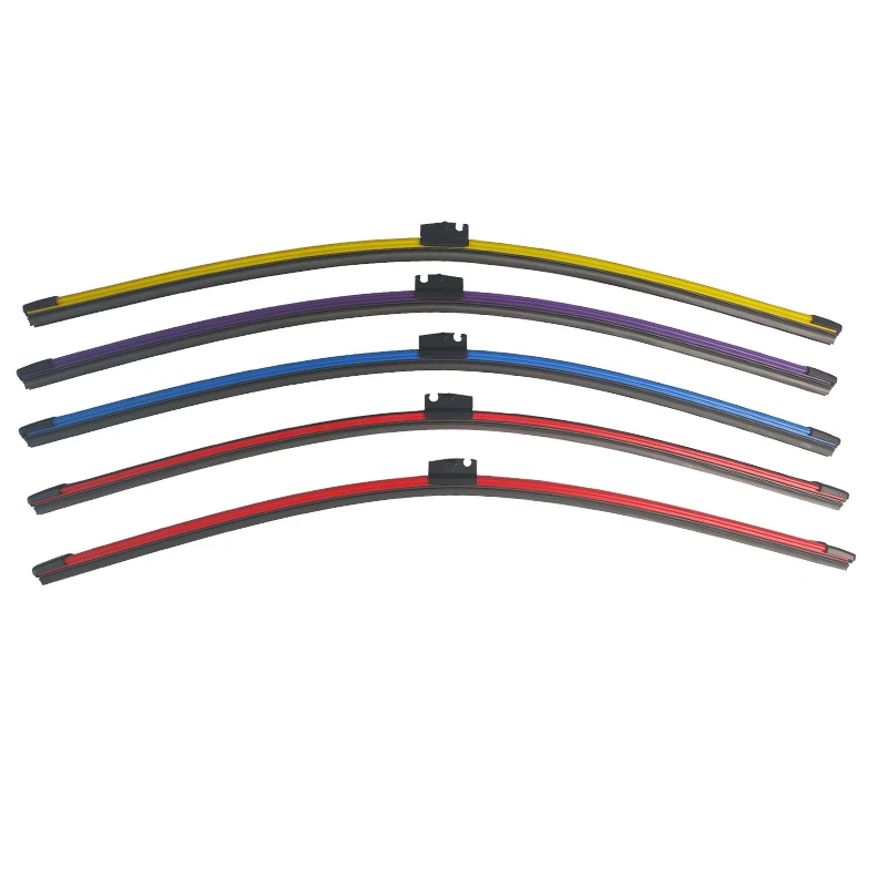 Custom Sell KCTION Hot Sale Car Accessories color windshield wiper Fit for 99% Automotive Multifunction Boneless Wiper Blade