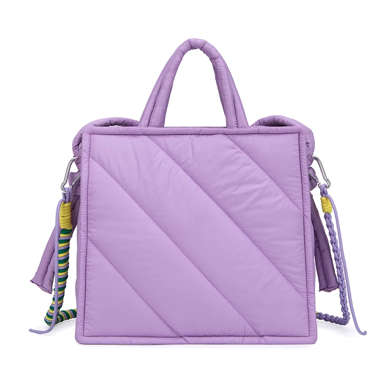 Модные хлопковые зимние мешковатые сумки на плечо, квадратные женские сумочки, стеганая женская сумка-тоут, женские роскошные кошельки и сумочки