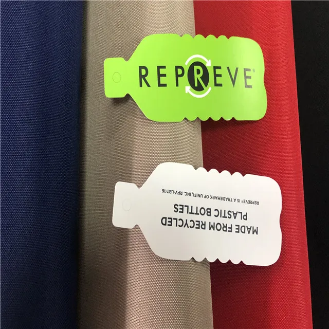 Eco-friendly GRS  recycled polyester 100% RPET 600D PU oxford fabric for bag