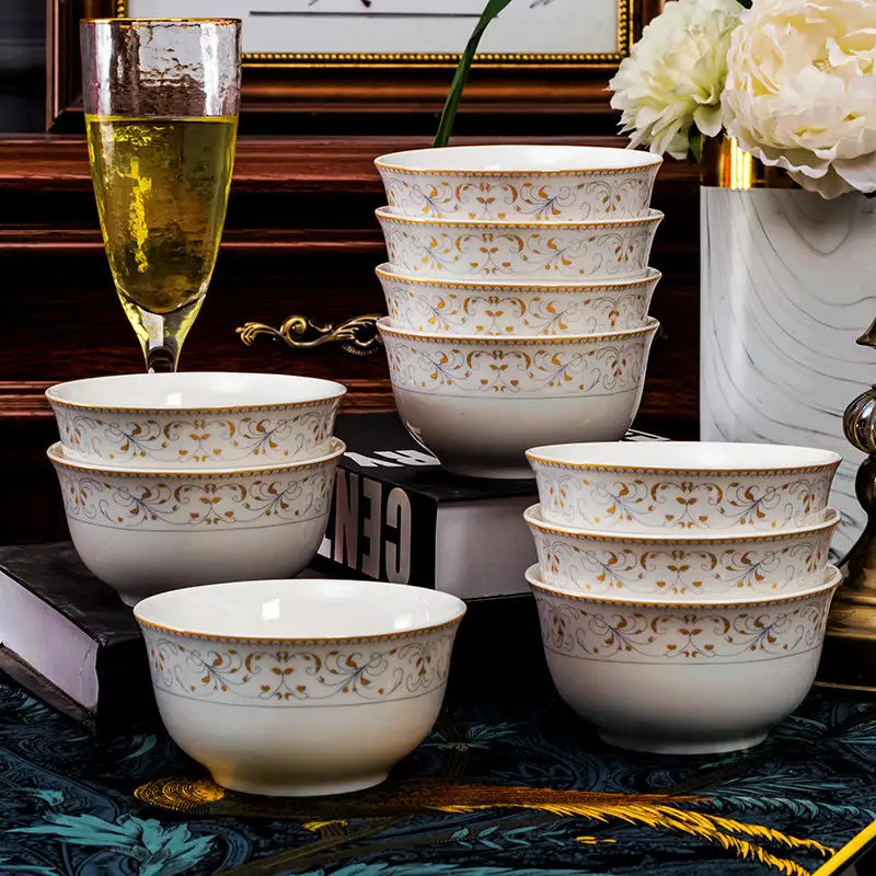 Jingdezhen костяной набор для домашнего использования с чистым белым рельефом 8 человек 41 штука горшком облегчения
