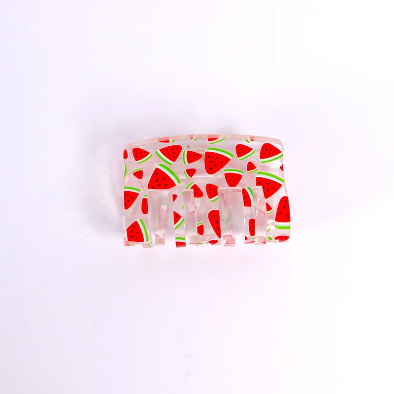Newest selling Low Price Watermelon Pattern Cute Suitable For Little Girls Hair Claws Clips