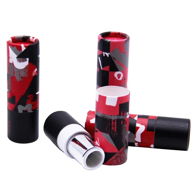 Customized lip packaging empty paper lipstick tube round packaging box